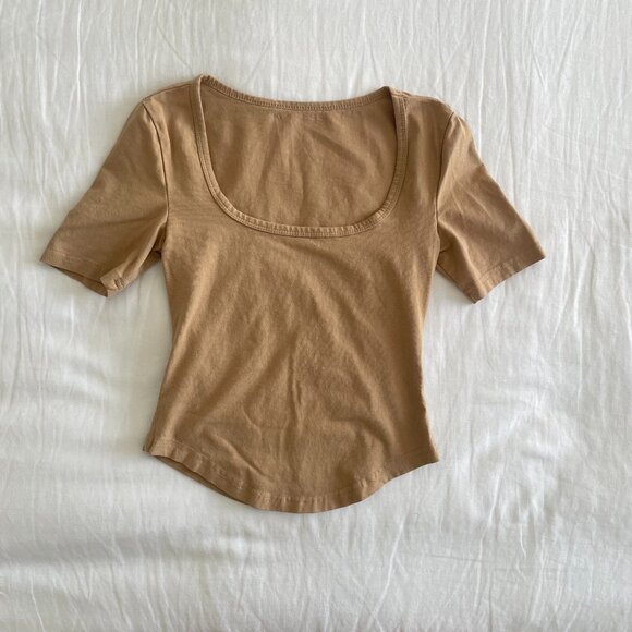 Light Brown Pilates / Ballet Top (sz XS/S) - Picture 1 of 3